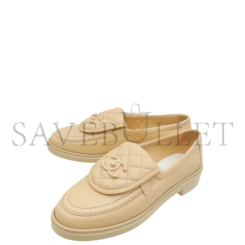 Ch**el quilted leather cc turnlock loafers